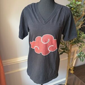 Naruto Akatsuki Cloud Anime Graphic Tee American Apparel Black Shirt M